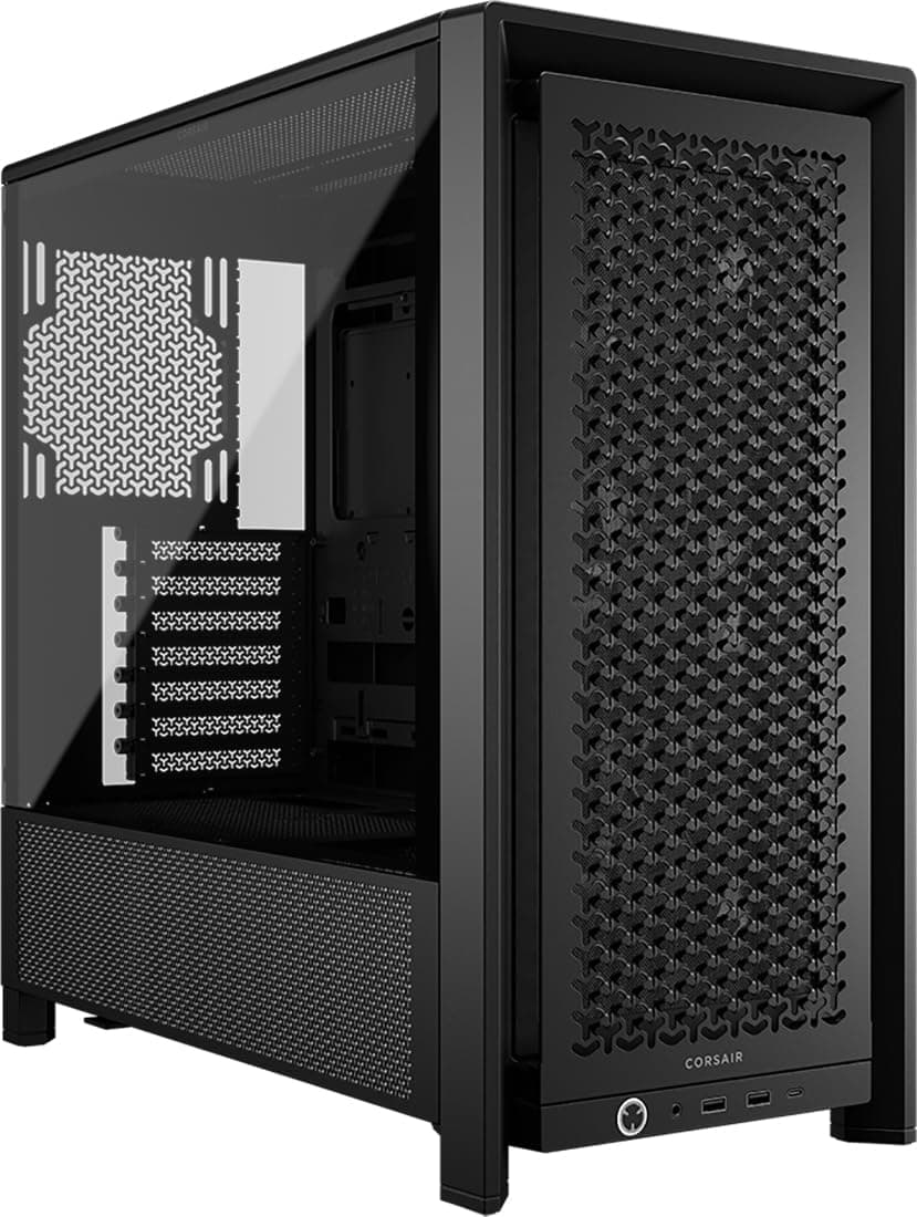 CORSAIR 4000D RS Frame Modular High Airflow Mid-Tower PC Case – 3X RS Fans – InfiniRail Mounting System – Fits Multiple 360mm Radiators – Reverse Connector Motherboard Compatible – Black thumbnail 1