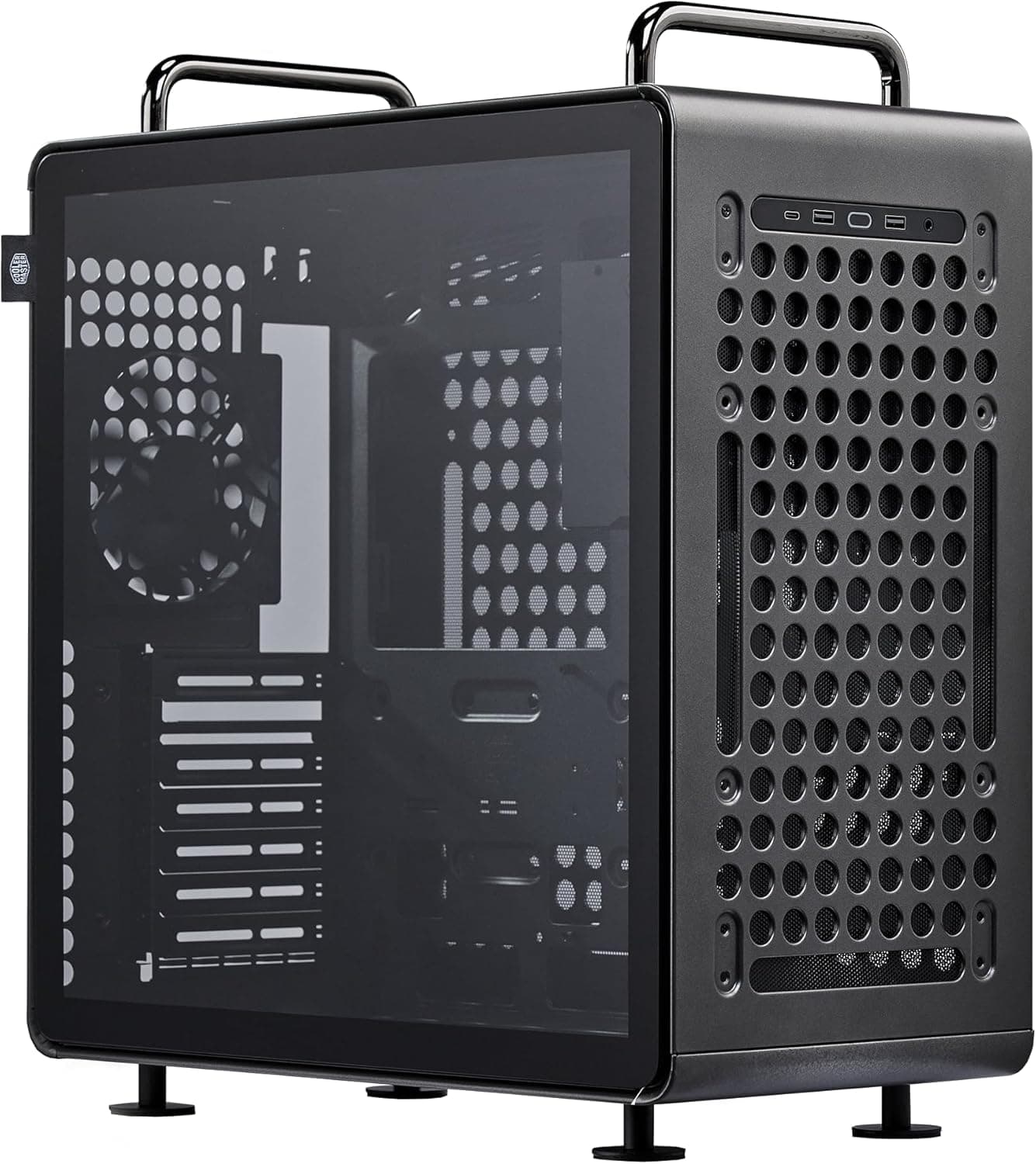 Cooler Master QUBE 540 ATX Mid-Tower PC Case – Highly Customizable Modular Computer Chassis with Movable I/O Panel, Multi-Position PSU Mount, Tempered Glass Panel & Portable Handles – Stardust Iron thumbnail 1