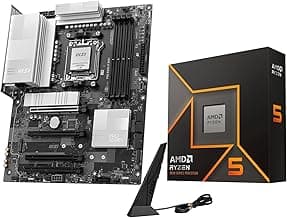 Micro Center AMD Ryzen 5 9600X CPU Processor with MSI PRO B850-P WiFi Motherboard (ATX, AM5, DDR5, PCIe 5.0, M.2 Gen5, Wi-Fi 7, 5G LAN)